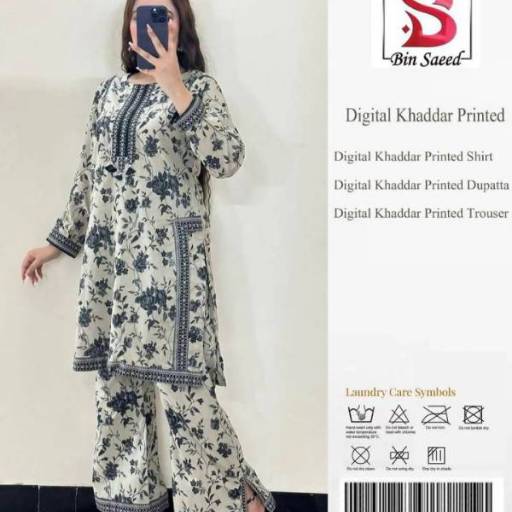 3 Pcs Women's Unstitched Printed Suit