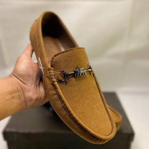 Men's Suede Fancy Loafers Mustard