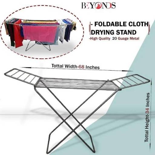 Foldable Stainless Steel Drying Rack Silver 68 
