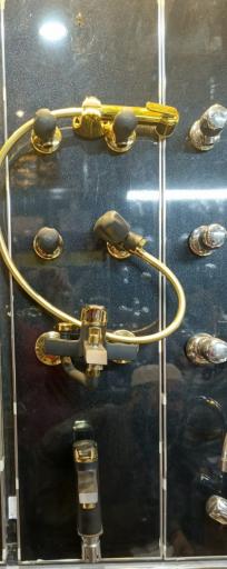 sanitary ware bathroom shower set matte black and golden