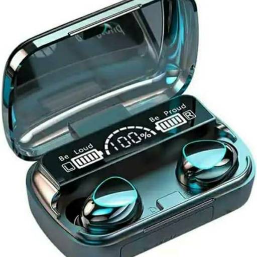 Black Long-Lasting Battery With Fast Charge Earbuds